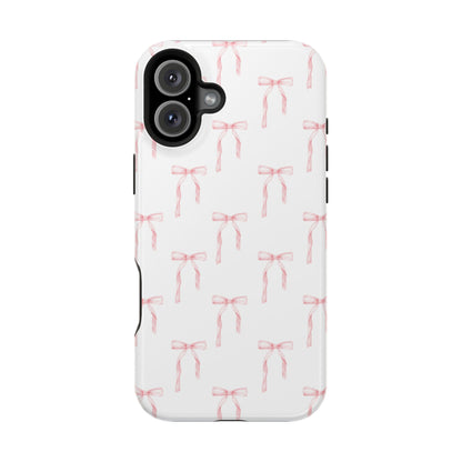 Watercolor Coquette Pink Bows Impact-Resistant Phone Case