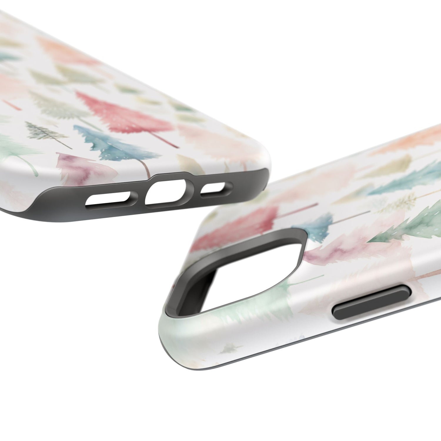 Watercolor Christmas Trees Impact-Resistant Phone Case, iPhone, Samsung