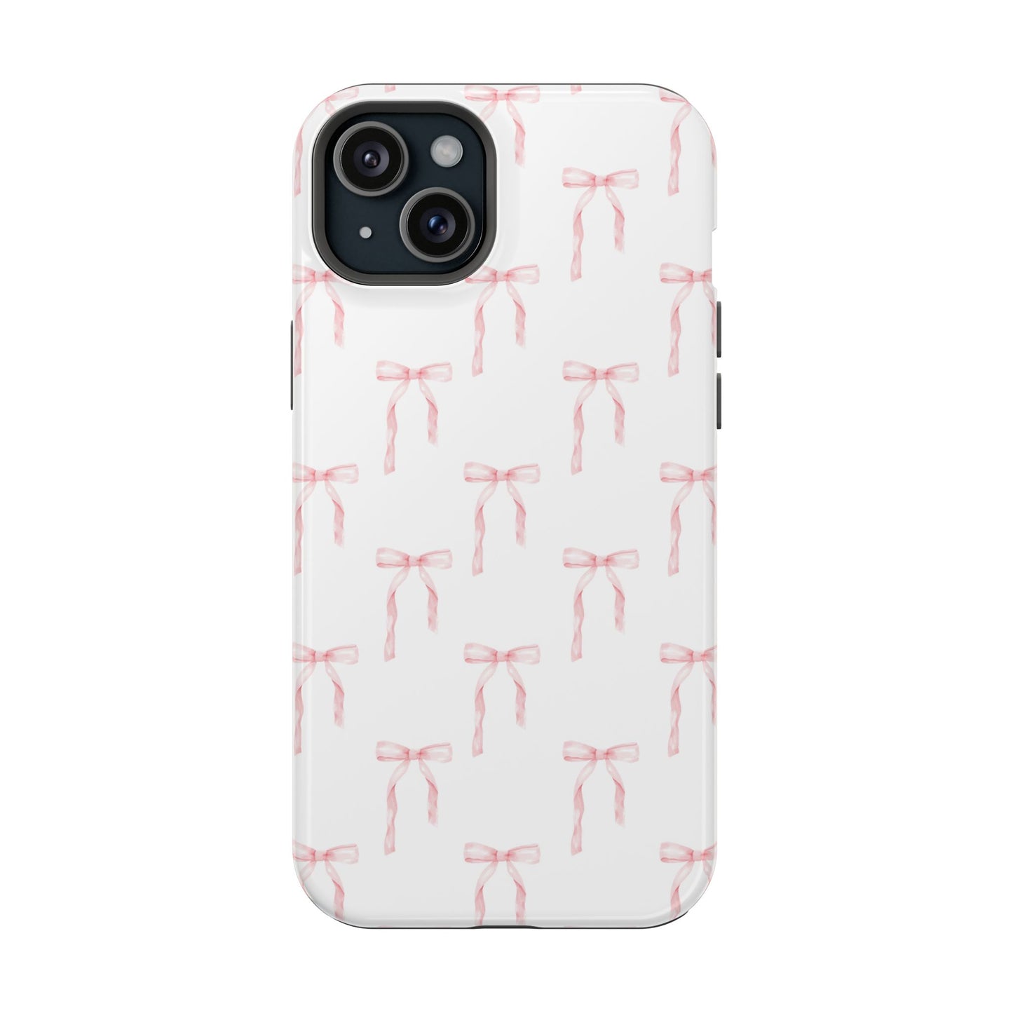 Watercolor Coquette Pink Bows Impact-Resistant Phone Case