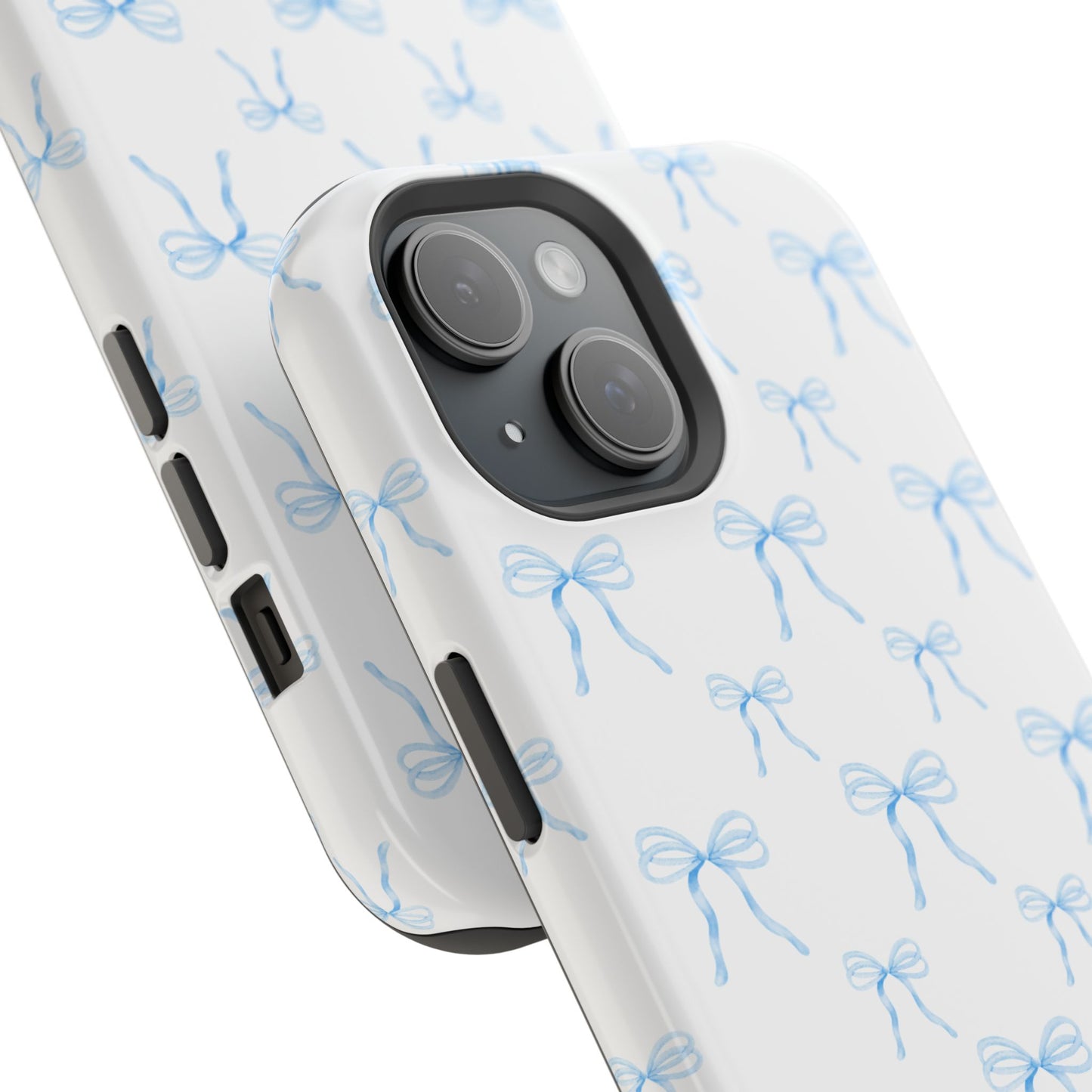 Coquette Blue Bows Impact-Resistant Phone Cases