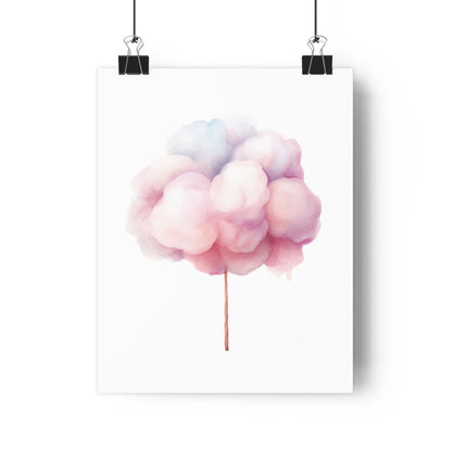 Giclée Art Print Watercolor Candy Land Cotton Candy