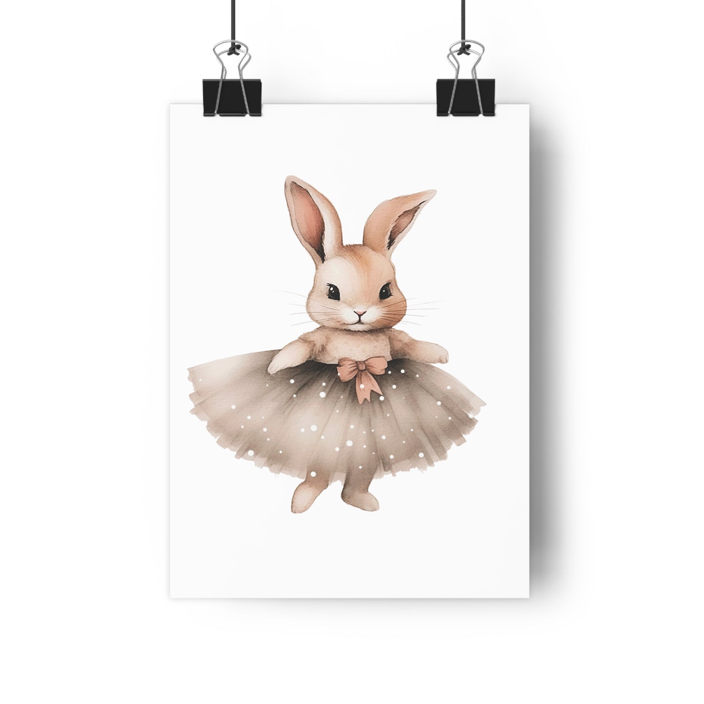 Giclée Art Print Watercolor Ballerina Bunnies