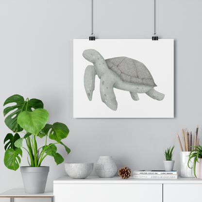 Giclée Art Print Watercolor Memories of Dreams Blue Turtle