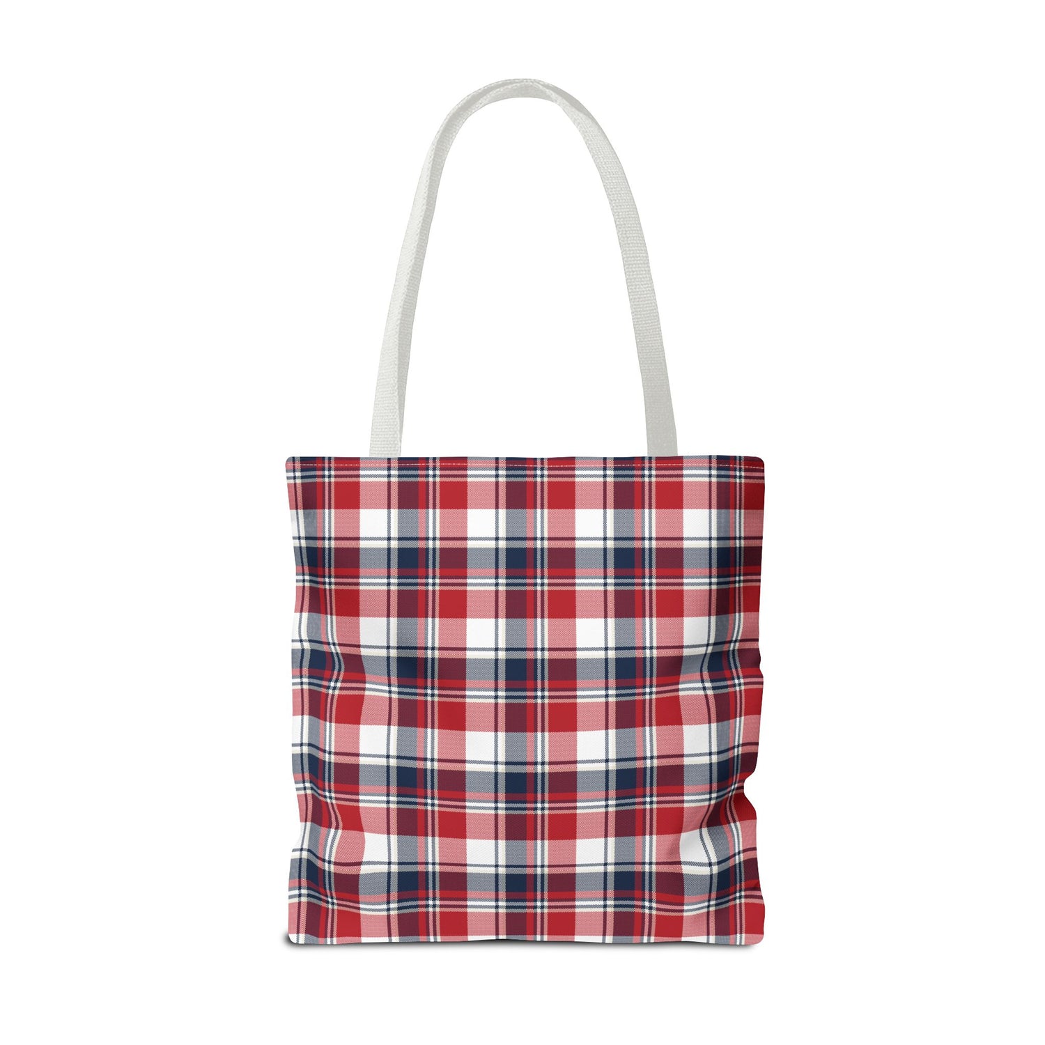 4th of July Plaid Tote Bag