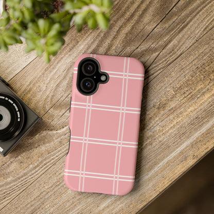 Impact-Resistant Phone Case -Girly Plaid