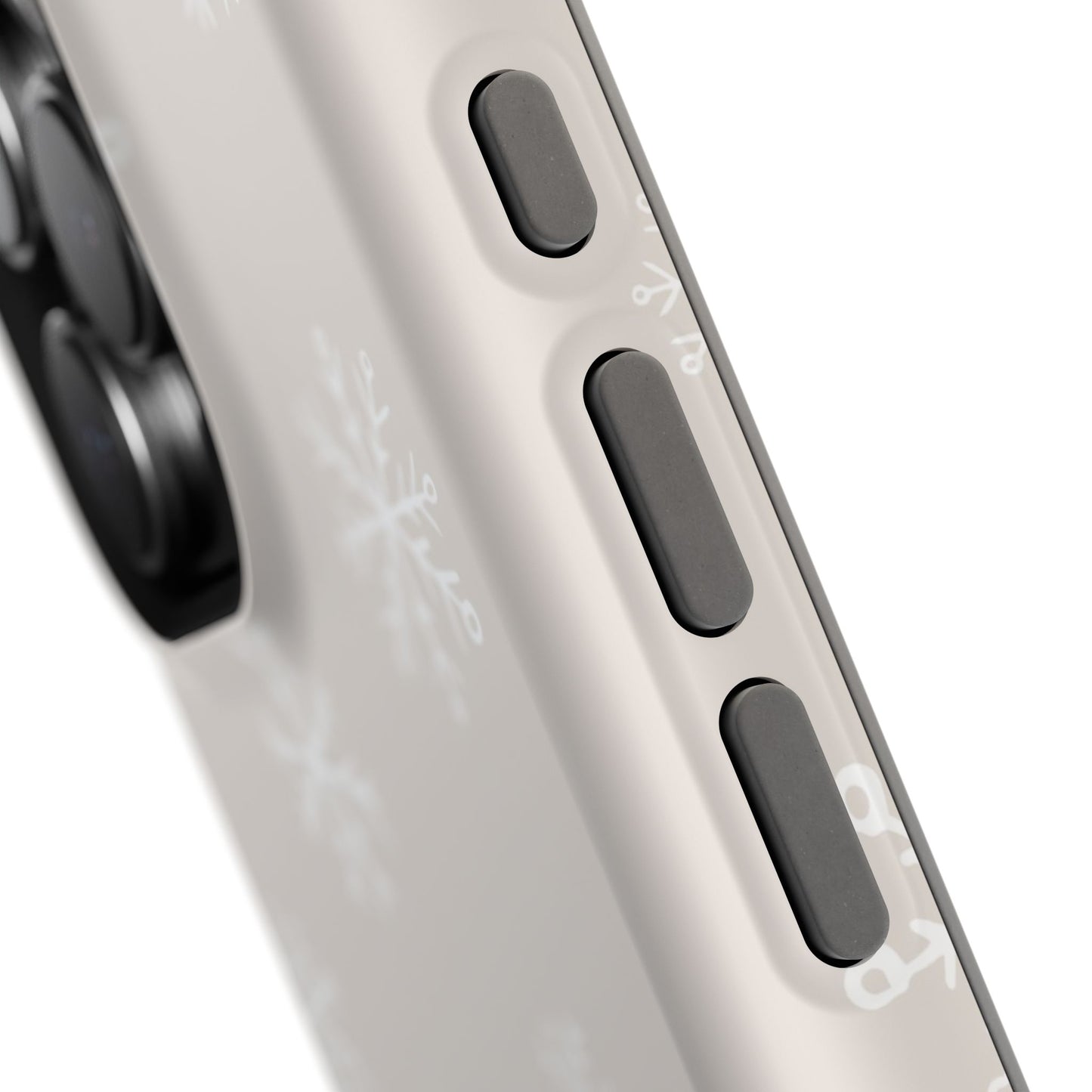 Neutral Snowflakes Impact-Resistant Phone Case