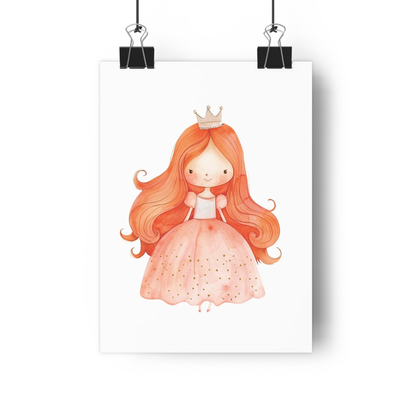 Giclée Art Print Watercolor Pink Princess 3