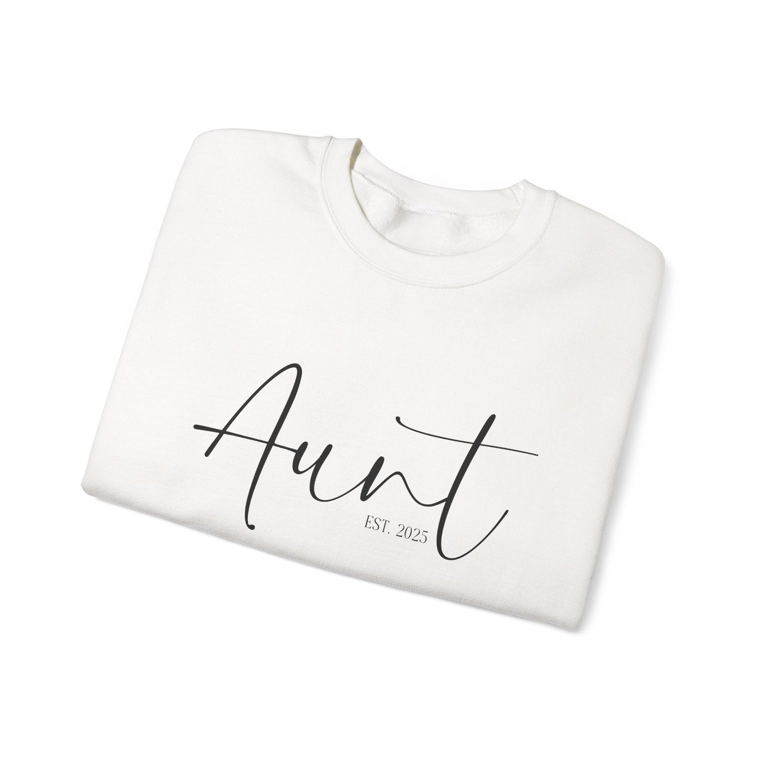 Aunt Established Crewneck Sweatshirt, Cozy Gift for Aunt, Family Sweatshirt, Mother's Day Gift, Birthday Sweatshirt