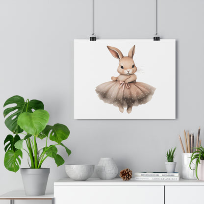 Giclée Art Print Watercolor Ballerina Bunnies 3