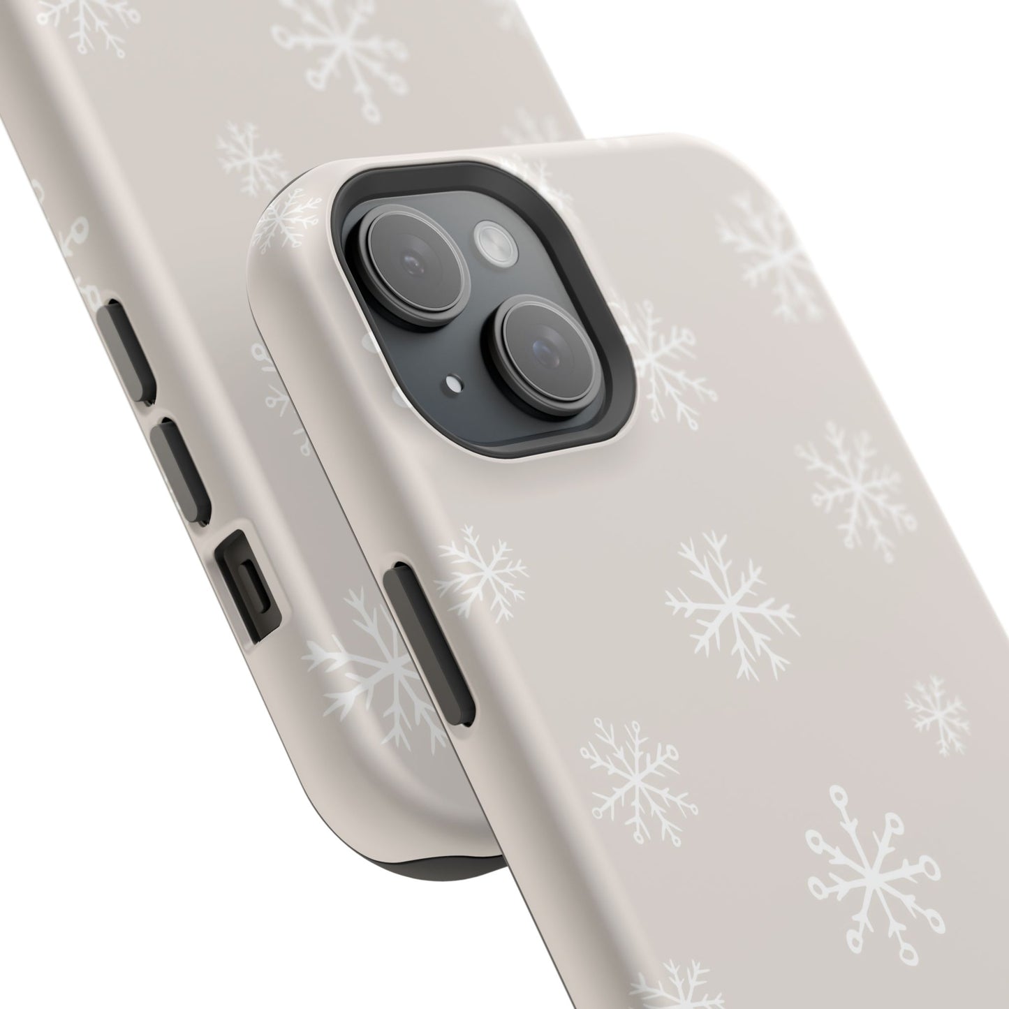 Neutral Snowflakes Impact-Resistant Phone Case