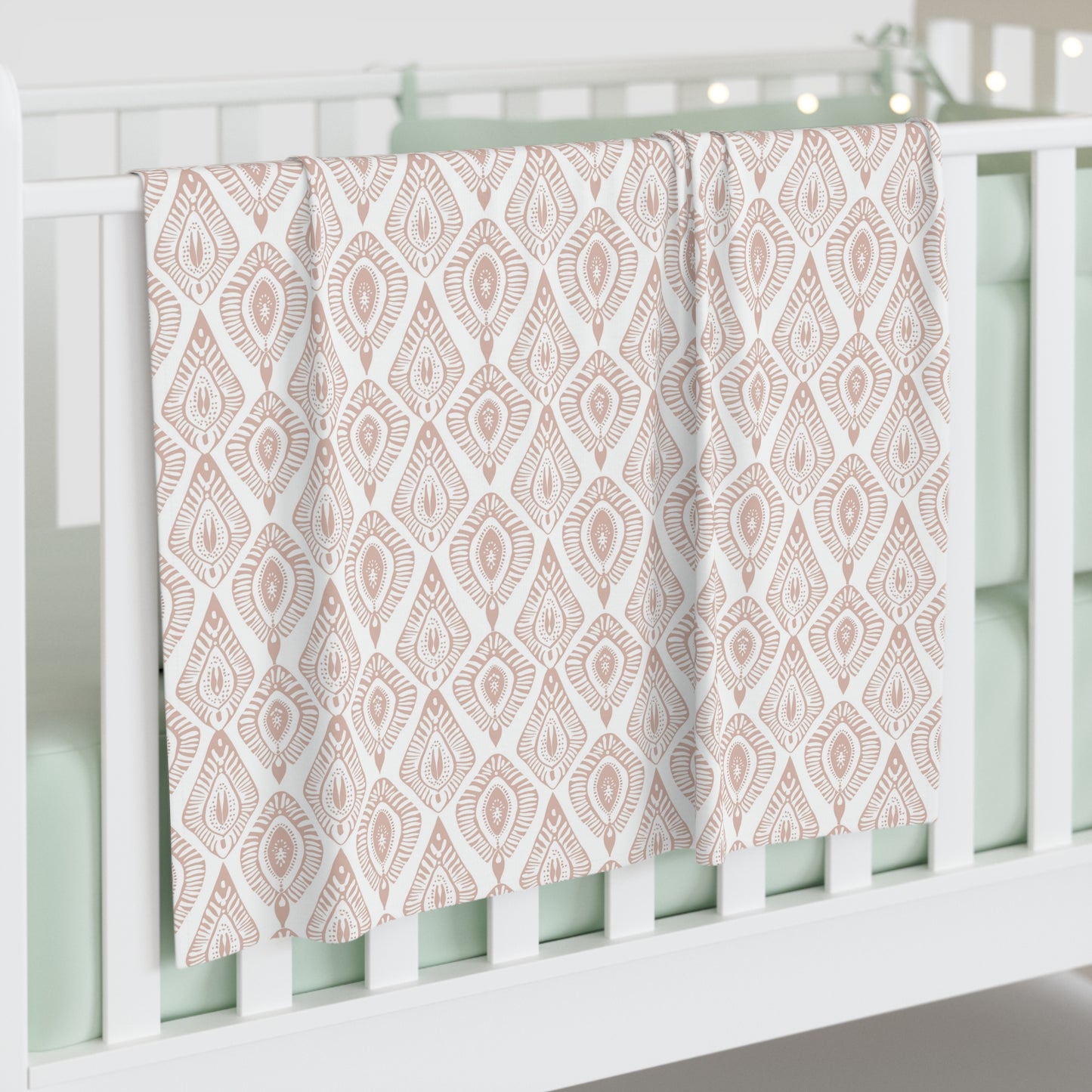 Baby Swaddle Blanket Boho Baby Dusty Pink 2