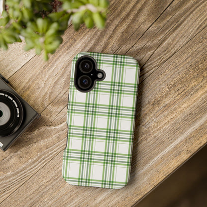 Impact-Resistant Phone Case -St. Patrick's Day Plaid