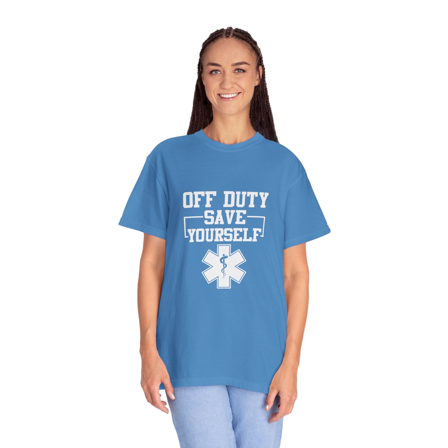Unisex Off Duty T-Shirt, EMS Gift, First Responder Tee, Paramedic Humor Shirt, Casual Wear, Emergency Services Apparel