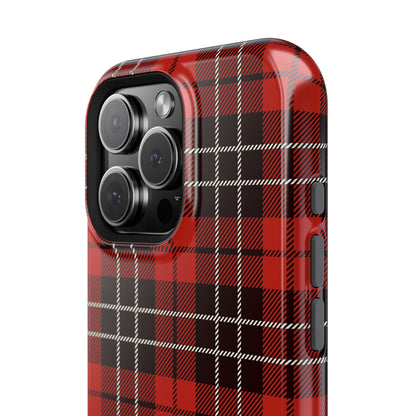 Impact-Resistant Phone Case- Christmas Tartan Plaid Red