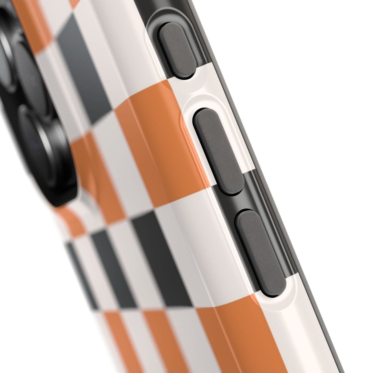 Trendy Halloween Checkerboard Phone Case | Impact-Resistant, iPhone, Samsung