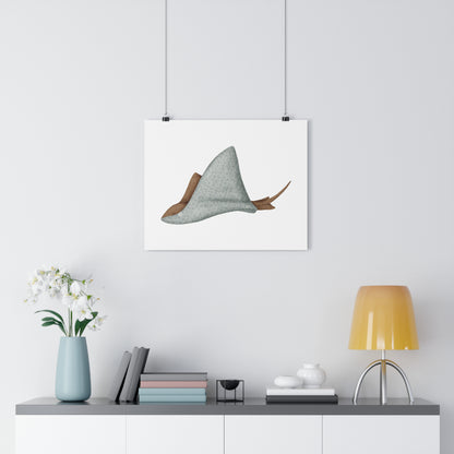 Giclée Art Print Watercolor Memories of Dreams Blue Stingray