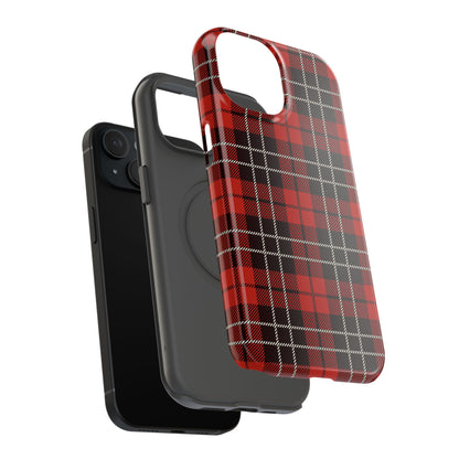 Impact-Resistant Phone Case- Christmas Tartan Plaid Red