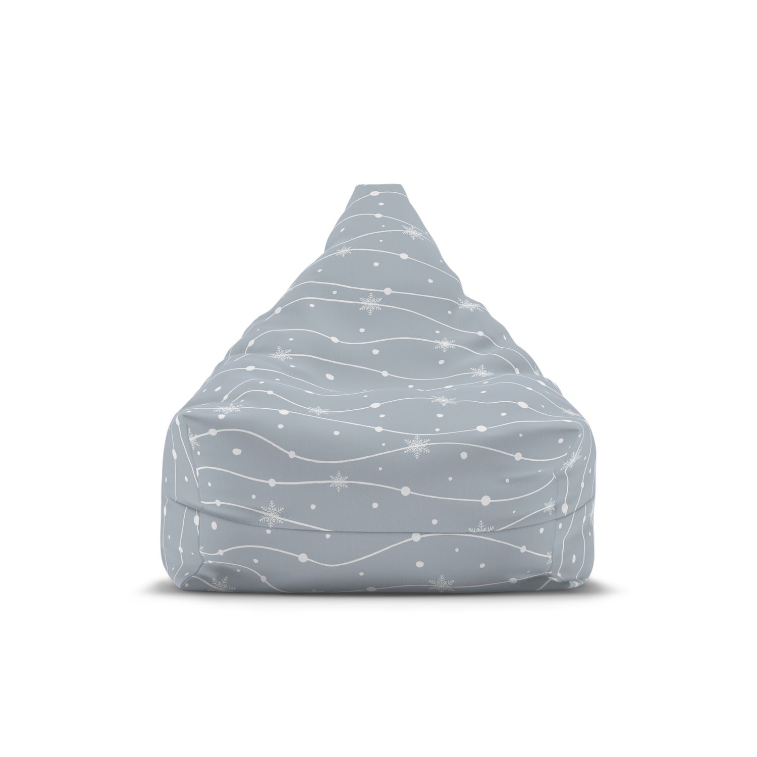Blue Winter Flurries Bean Bag Chair Cover