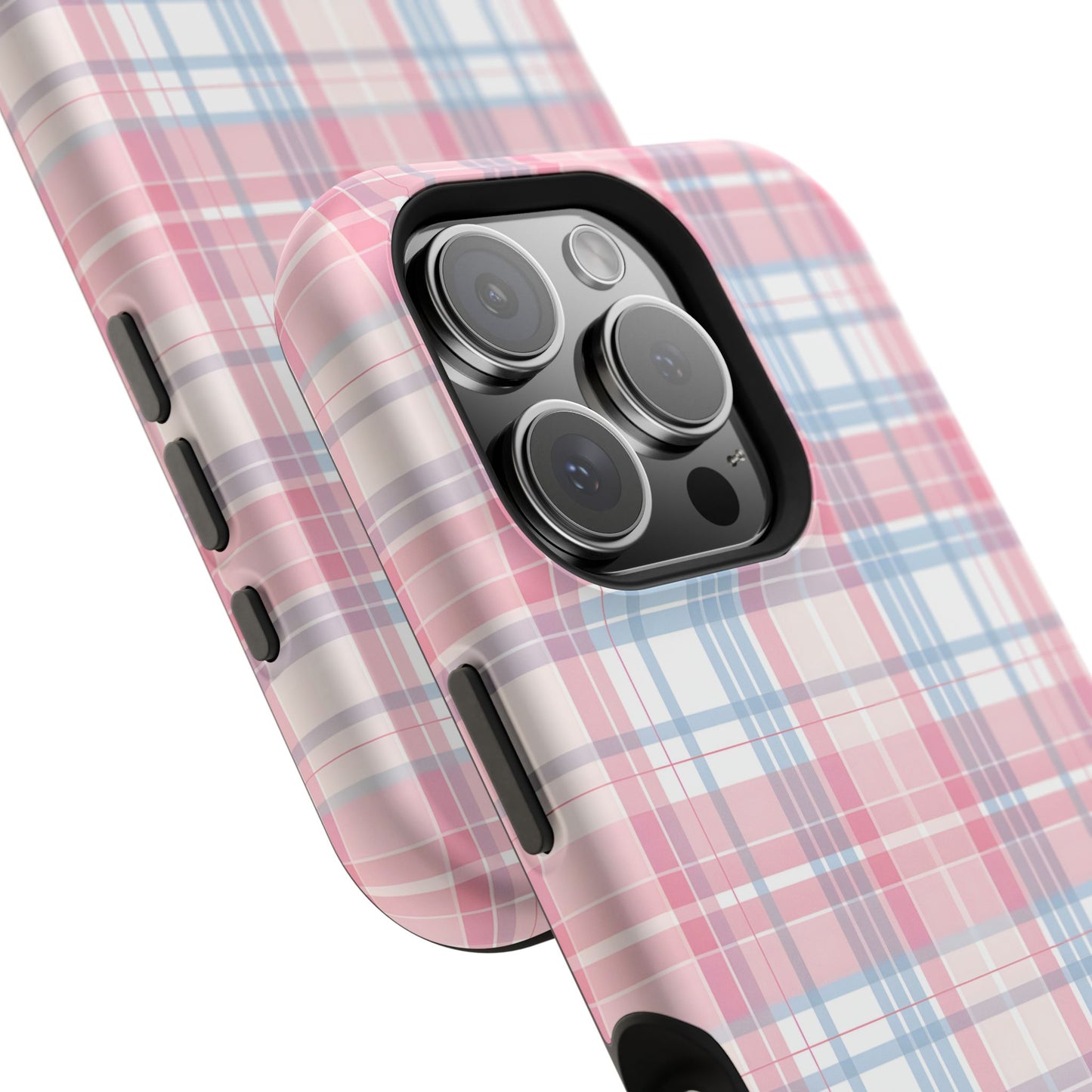 Impact-Resistant Cases-Spring Plaid Pink Blue