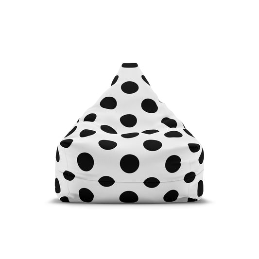 Black and White Polka Dot Bean Bag Chair Cover