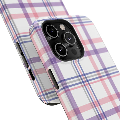 Impact-Resistant Cases - Spring Plaid Pink Purple