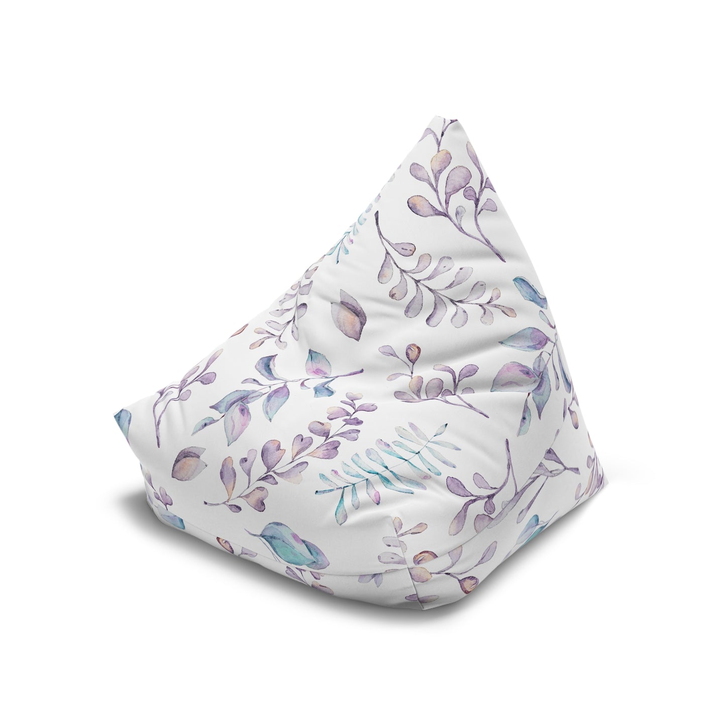 Elegant Lavender Floral Bean Bag Chair Cover