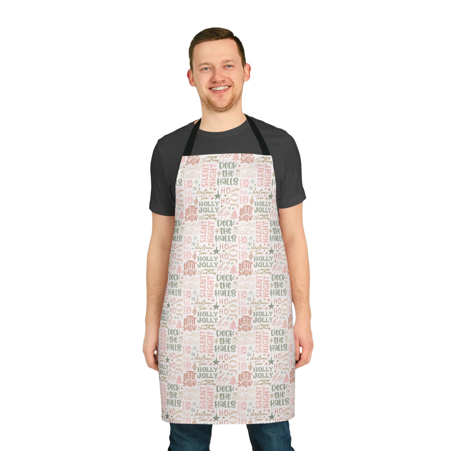 Festive Chef Apron | Deck the Halls Holiday Kitchen Gift, Christmas Cooking Accessory, Personalized Apron for Home Chefs