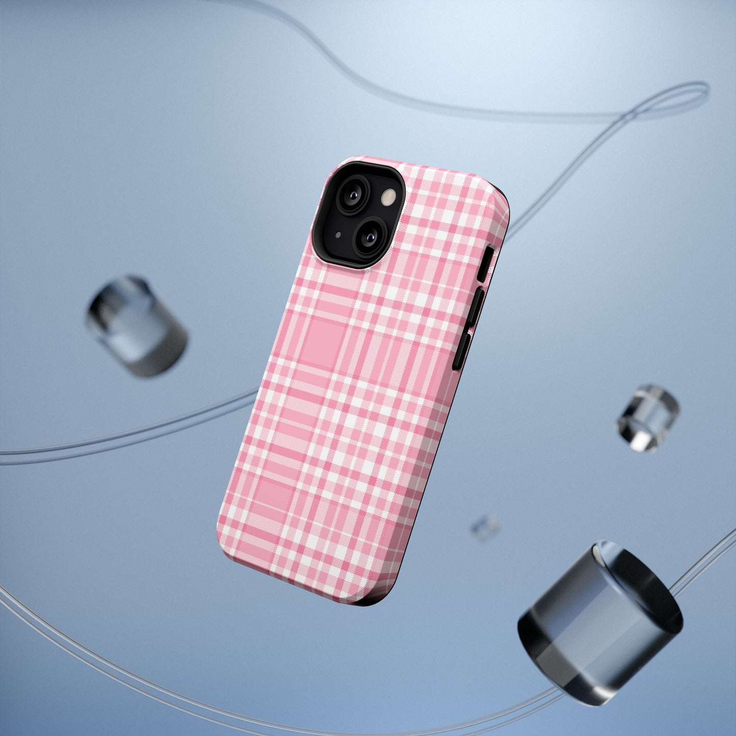 Impact-Resistant Phone Case - Easter Plaid Pink