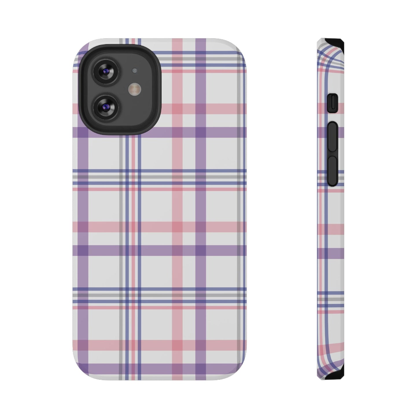 Impact-Resistant Cases - Spring Plaid Pink Purple