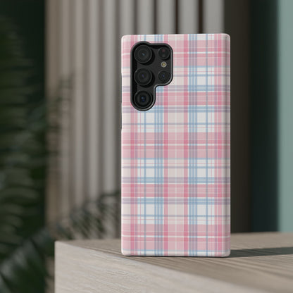 Impact-Resistant Cases-Spring Plaid Pink Blue