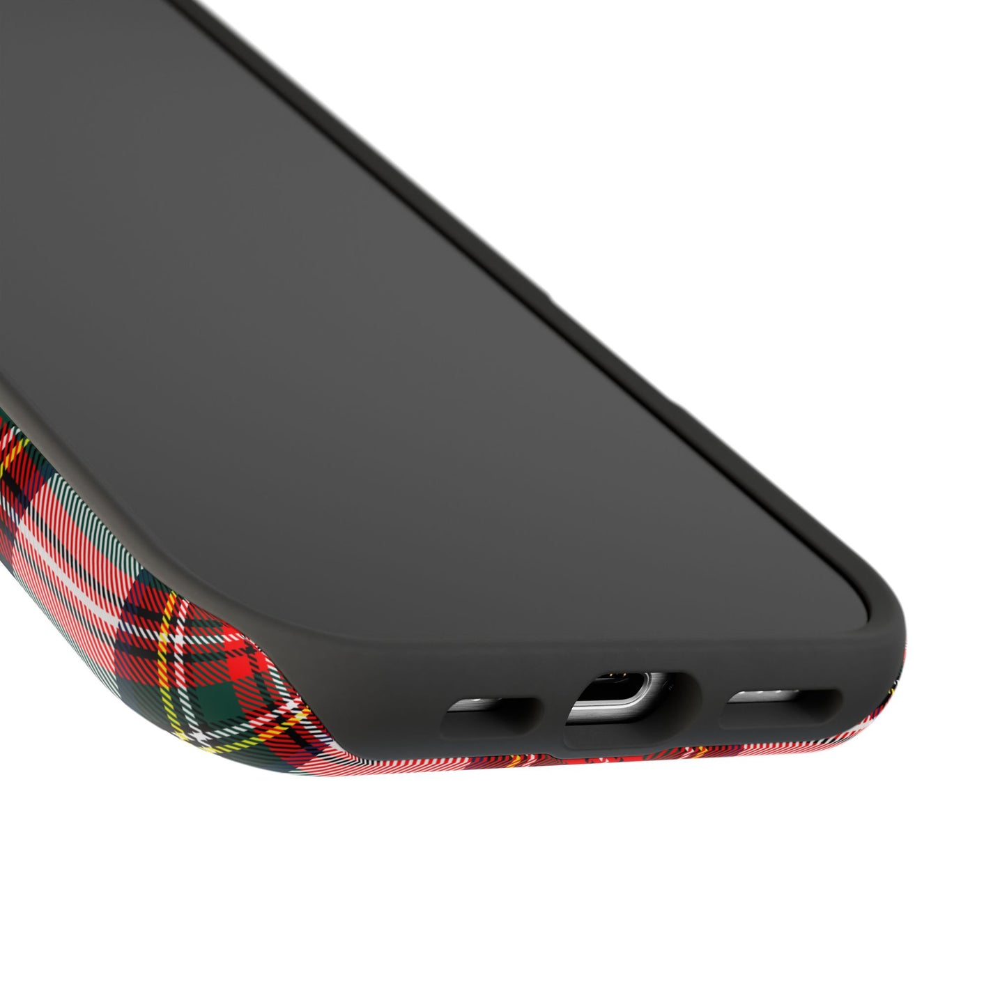 Christmas Holiday Tartan Plaid Impact-Resistant Phone Case, Holiday Phone Case, Fashion Phone Case, iPhone, Samsung Case