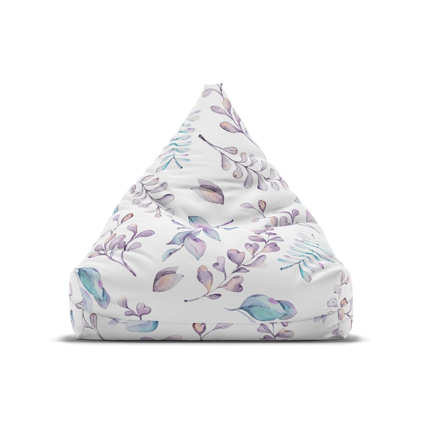 Elegant Lavender Floral Bean Bag Chair Cover