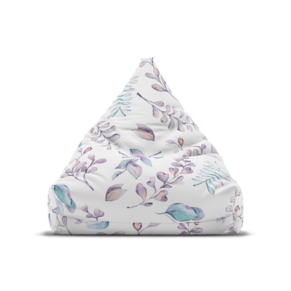 Elegant Lavender Floral Bean Bag Chair Cover