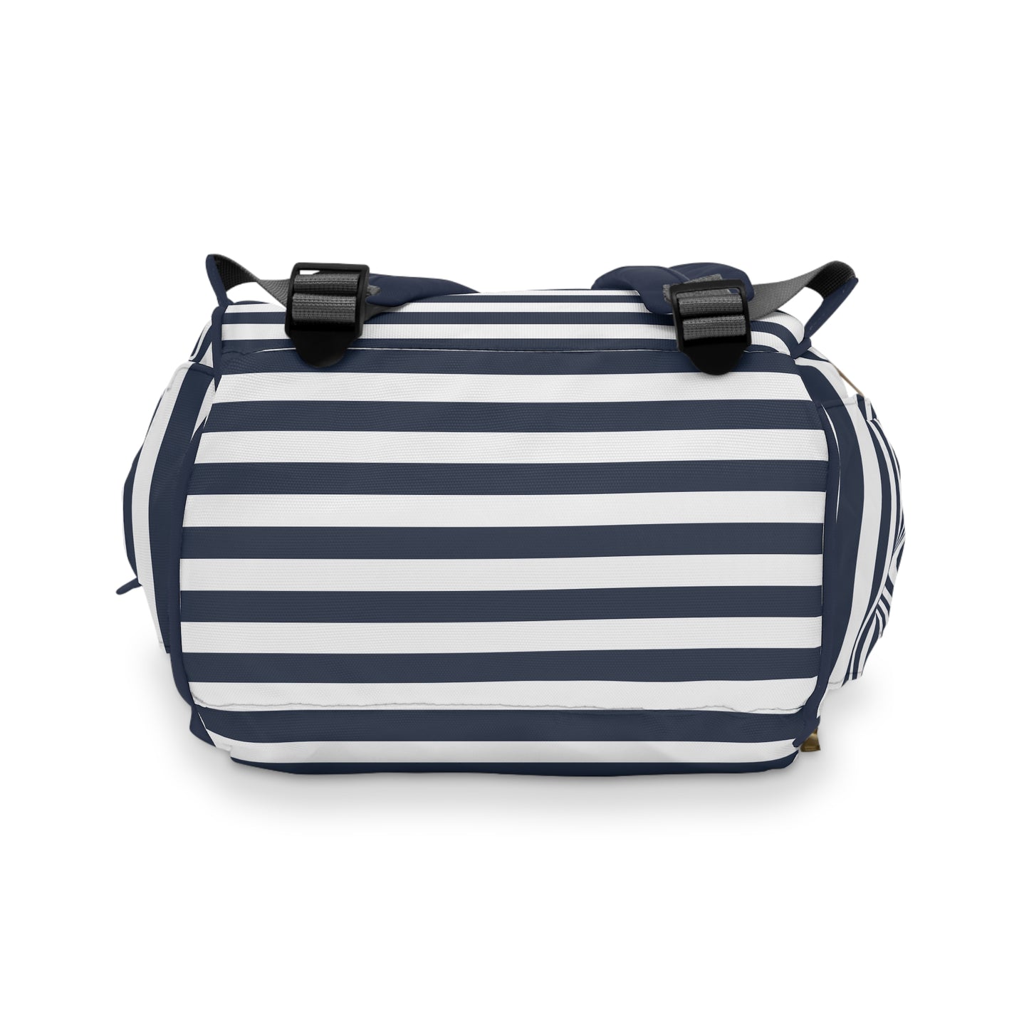 Nautical Stipe Multifunctional Diaper Backpack-Navy