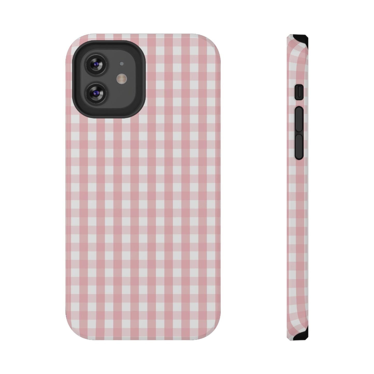 Impact-Resistant Cases -Pink Gingham