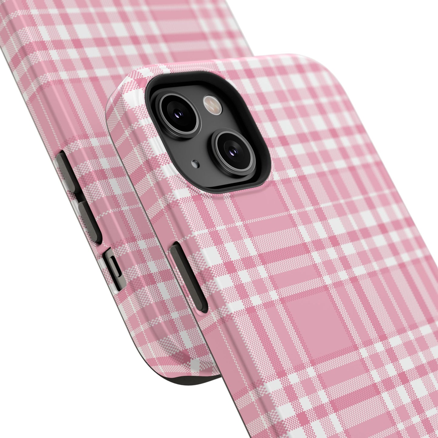 Impact-Resistant Phone Case - Easter Plaid Pink