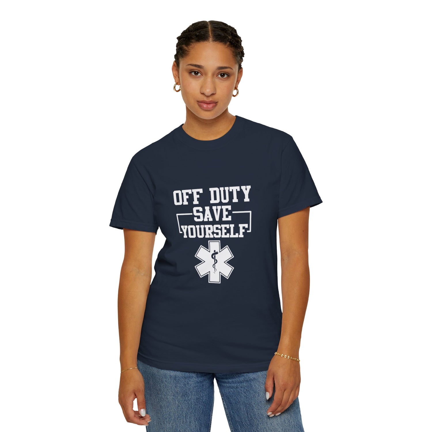 Unisex Off Duty T-Shirt, EMS Gift, First Responder Tee, Paramedic Humor Shirt, Casual Wear, Emergency Services Apparel