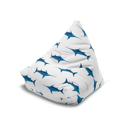 Preppy Blue Sword Fish Bean Bag Chair Cover