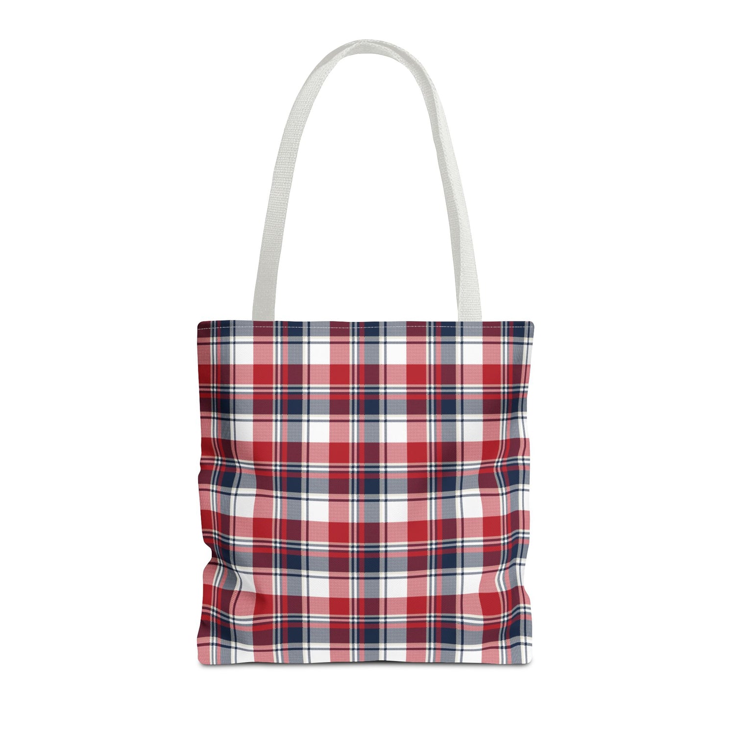 4th of July Plaid Tote Bag