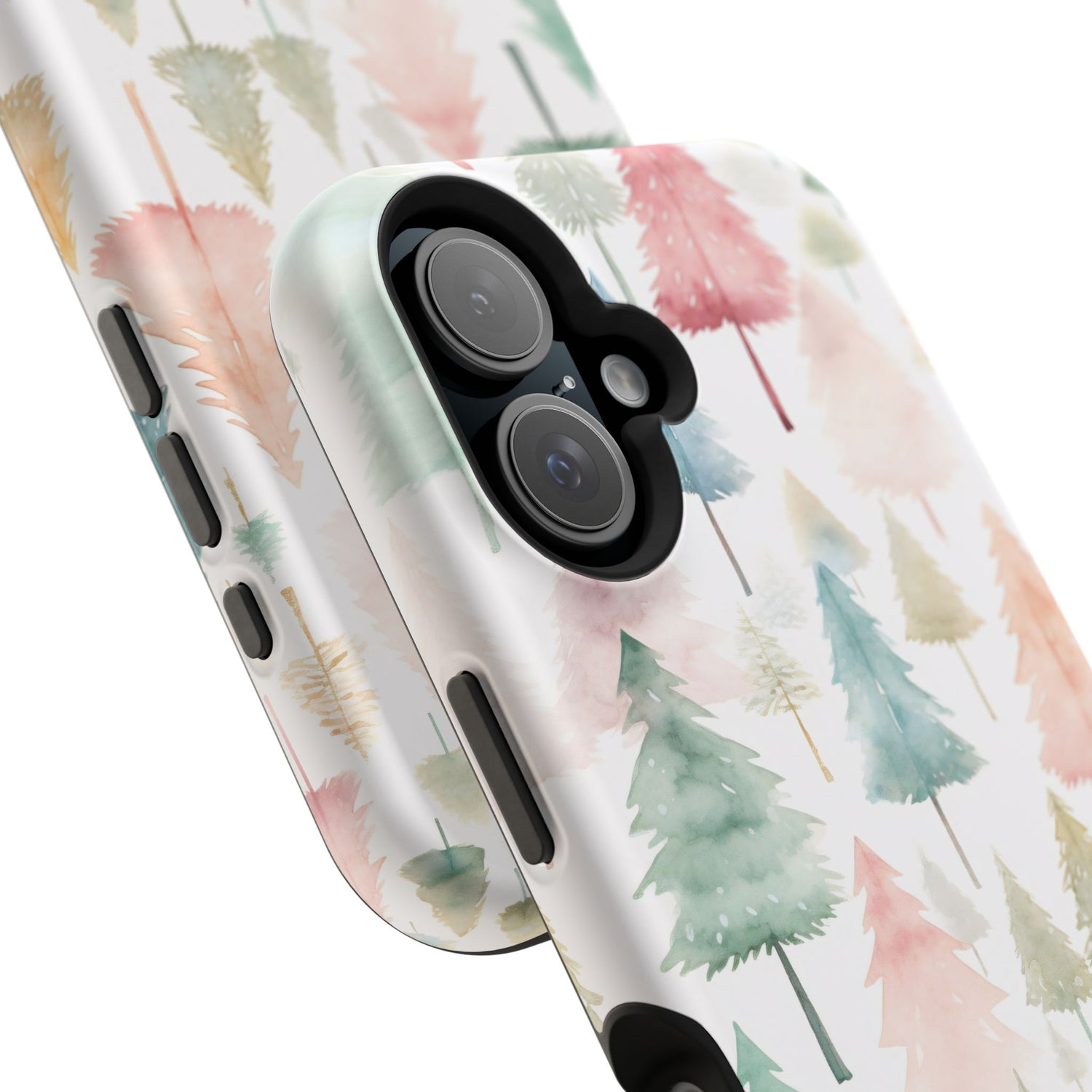 Watercolor Christmas Trees Impact-Resistant Phone Case, iPhone, Samsung