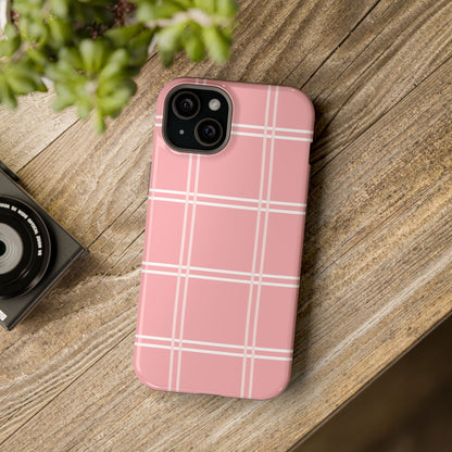 Impact-Resistant Phone Case -Girly Plaid