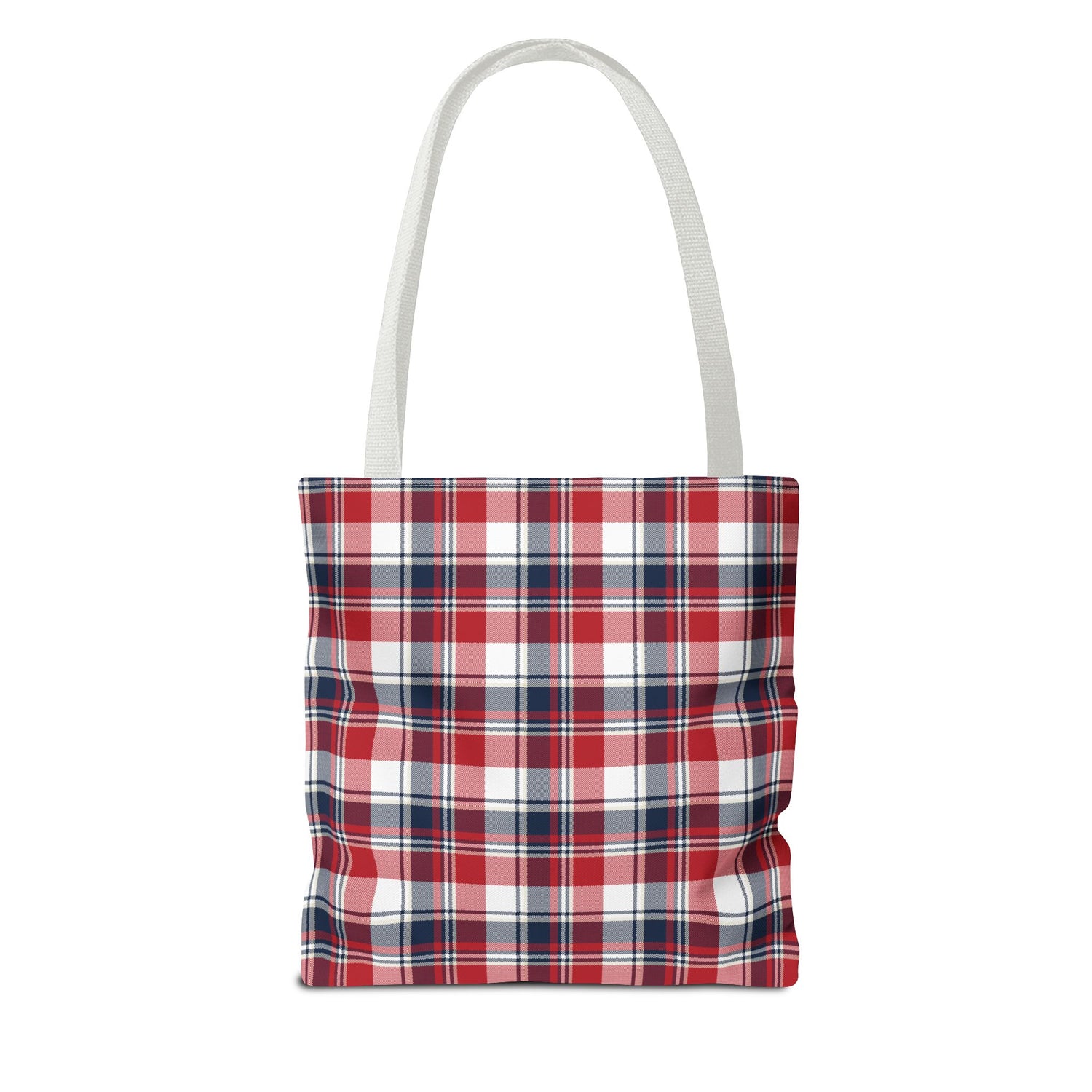 4th of July Plaid Tote Bag