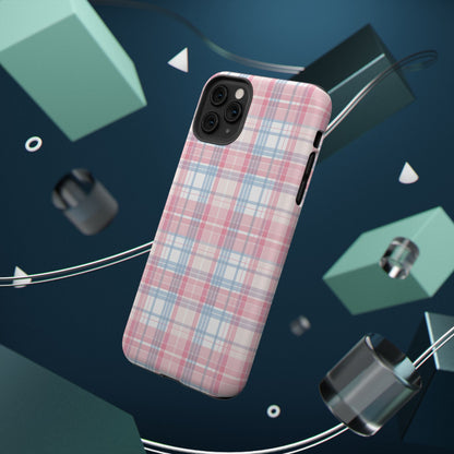 Impact-Resistant Cases-Spring Plaid Pink Blue