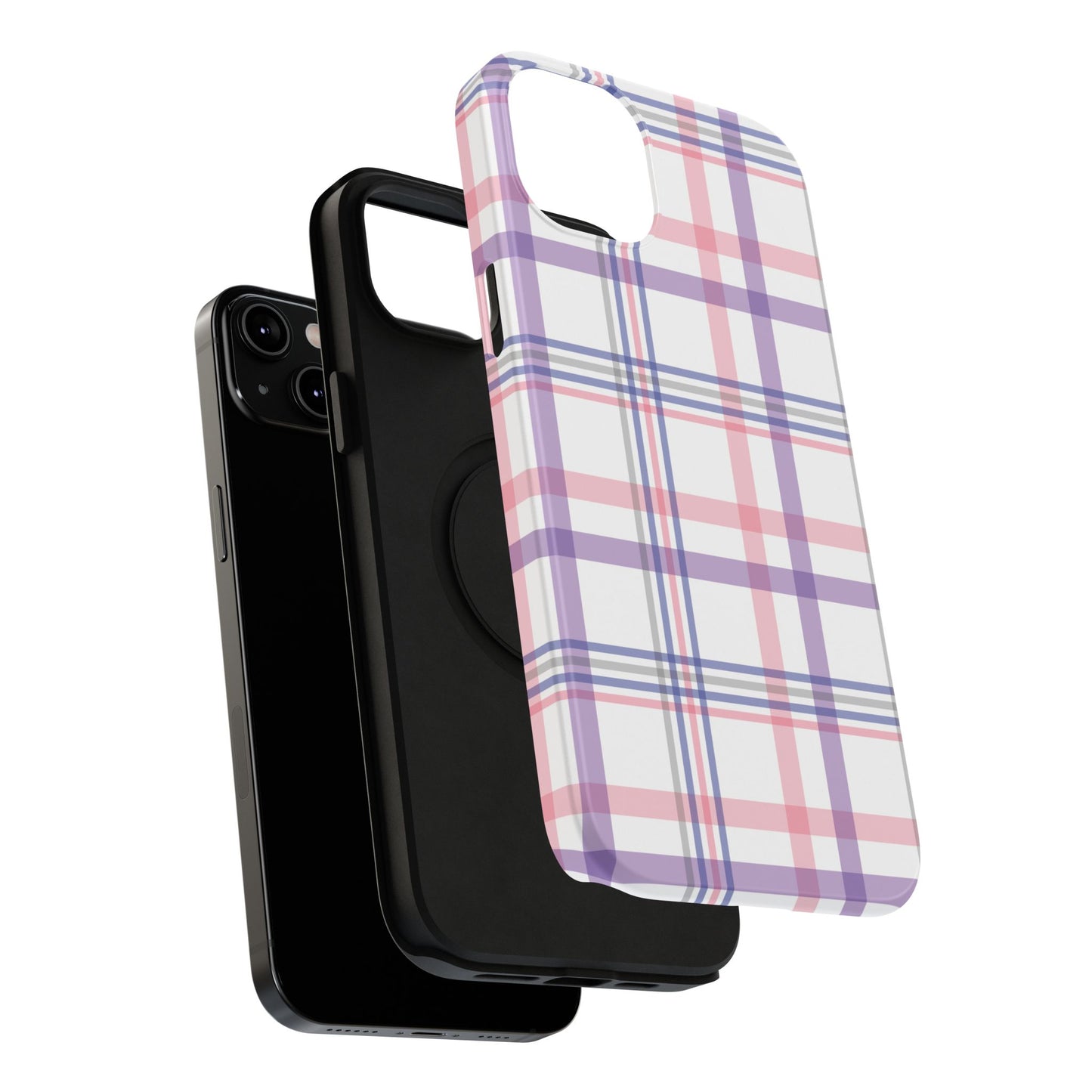 Impact-Resistant Cases - Spring Plaid Pink Purple