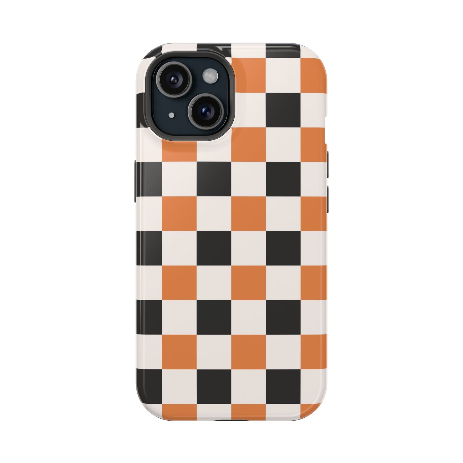 Trendy Halloween Checkerboard Phone Case | Impact-Resistant, iPhone, Samsung