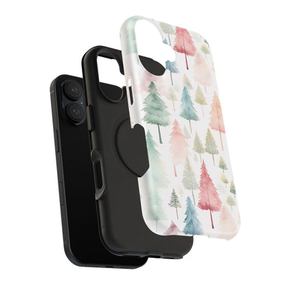 Watercolor Christmas Trees Impact-Resistant Phone Case