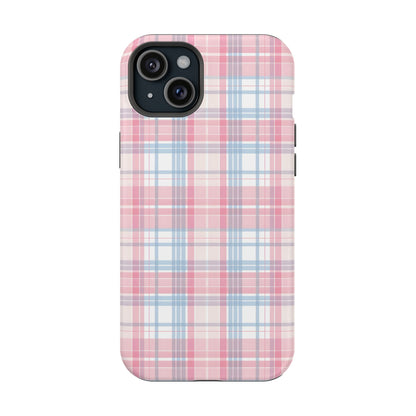 Impact-Resistant Cases-Spring Plaid Pink Blue