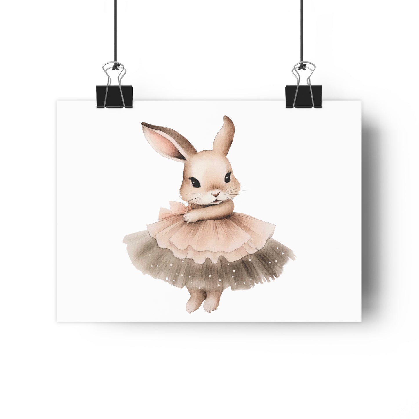 Giclée Art Print Watercolor Ballerina Bunnies 2