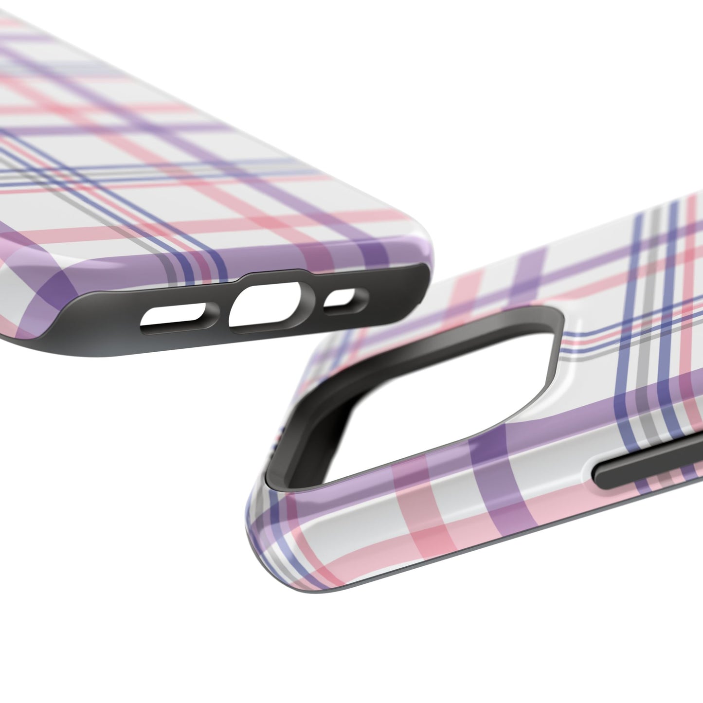 Impact-Resistant Cases - Spring Plaid Pink Purple