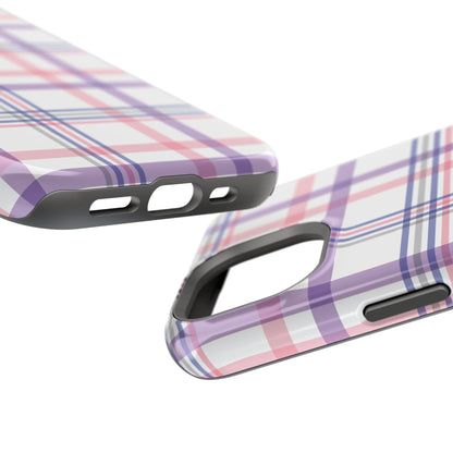 Impact-Resistant Cases - Spring Plaid Pink Purple